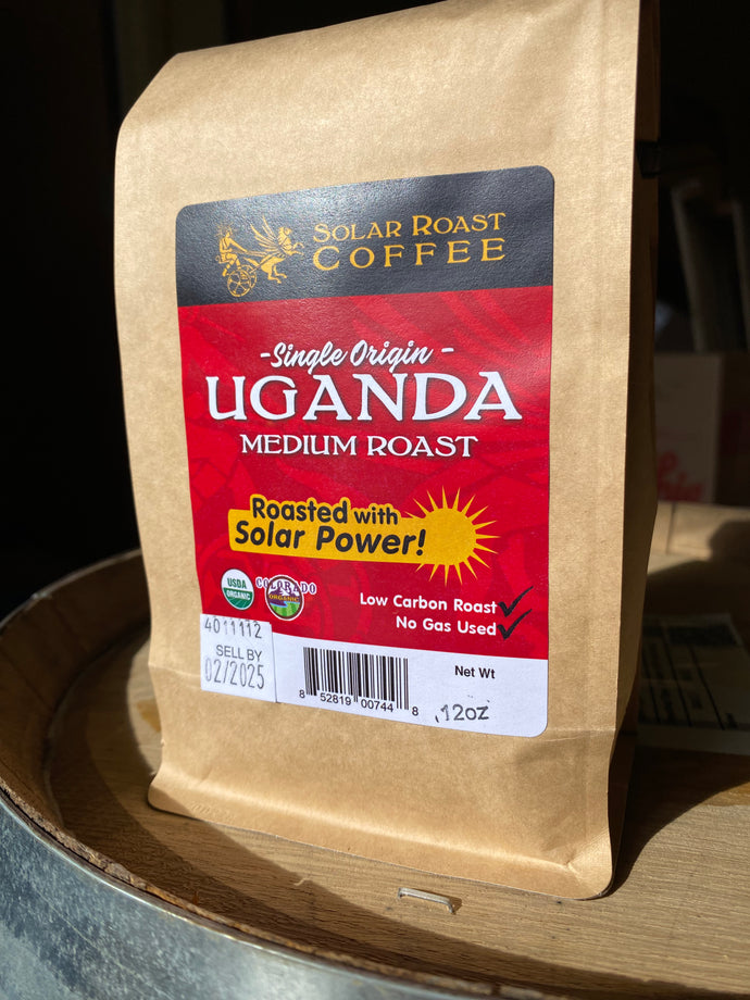 Solar Roast Uganda Organic Coffee - Medium Roast