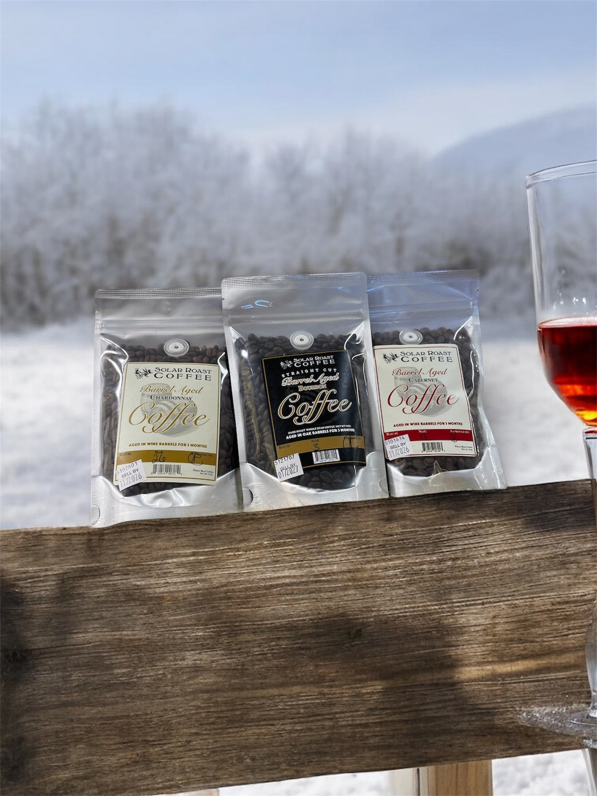 Three Pack - Barrel Aged Bourbon and Wine coffee - Solar Roast Coffee