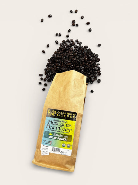 Solar Roast Hercules Half Caff Blend Organic Coffee - Dark Roast - Solar Roast Coffee