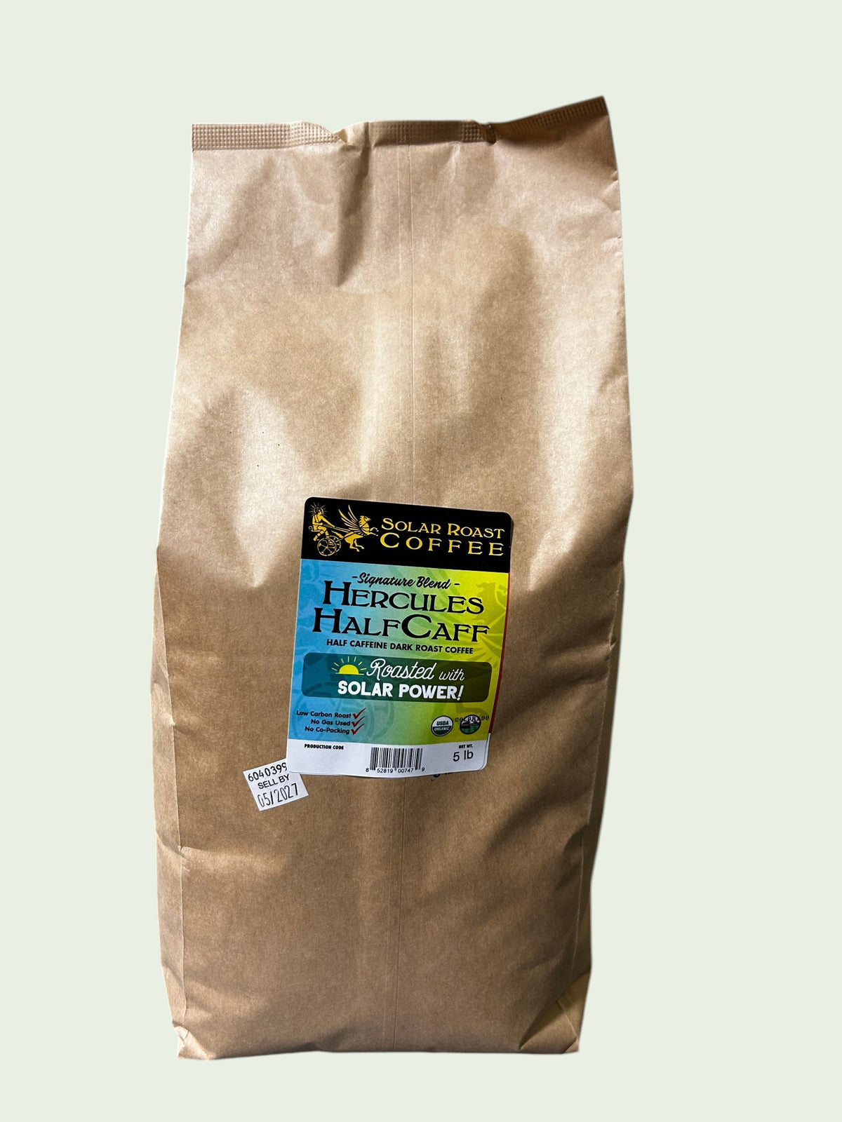 5# Organic Hercules Half-Caff Blend - Dark Roast - Solar Roast Coffee