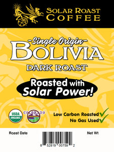 Solar Roast Bolivia Organic Coffee - Dark Roast