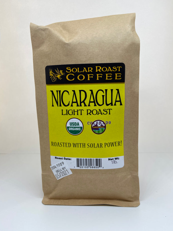 Solar Roast Nicaragua Organic Coffee - Light Roast