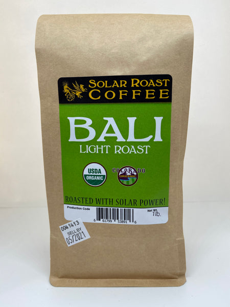 Solar Roast Bali Organic Coffee - Light Roast - Solar Roast Coffee