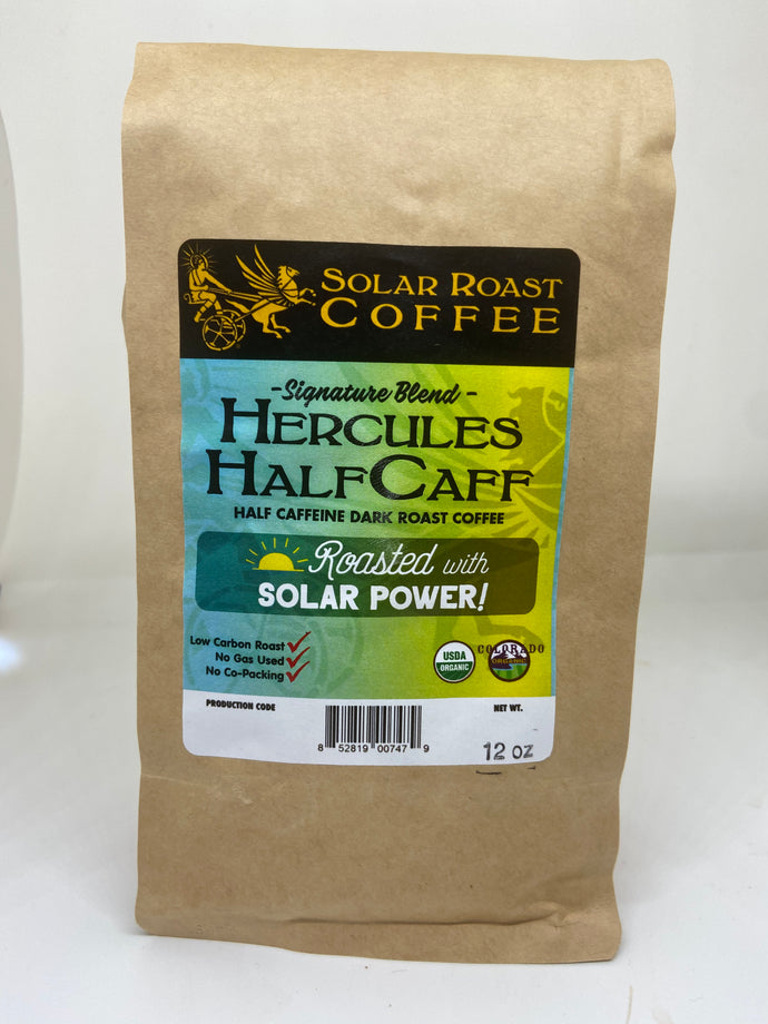 Solar Roast Hercules Half Caff Blend Organic Coffee - Dark Roast